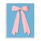 Stupell Industries Pink Satin Bow on Blue Framed Giclee, design by Jilly Jack Designs